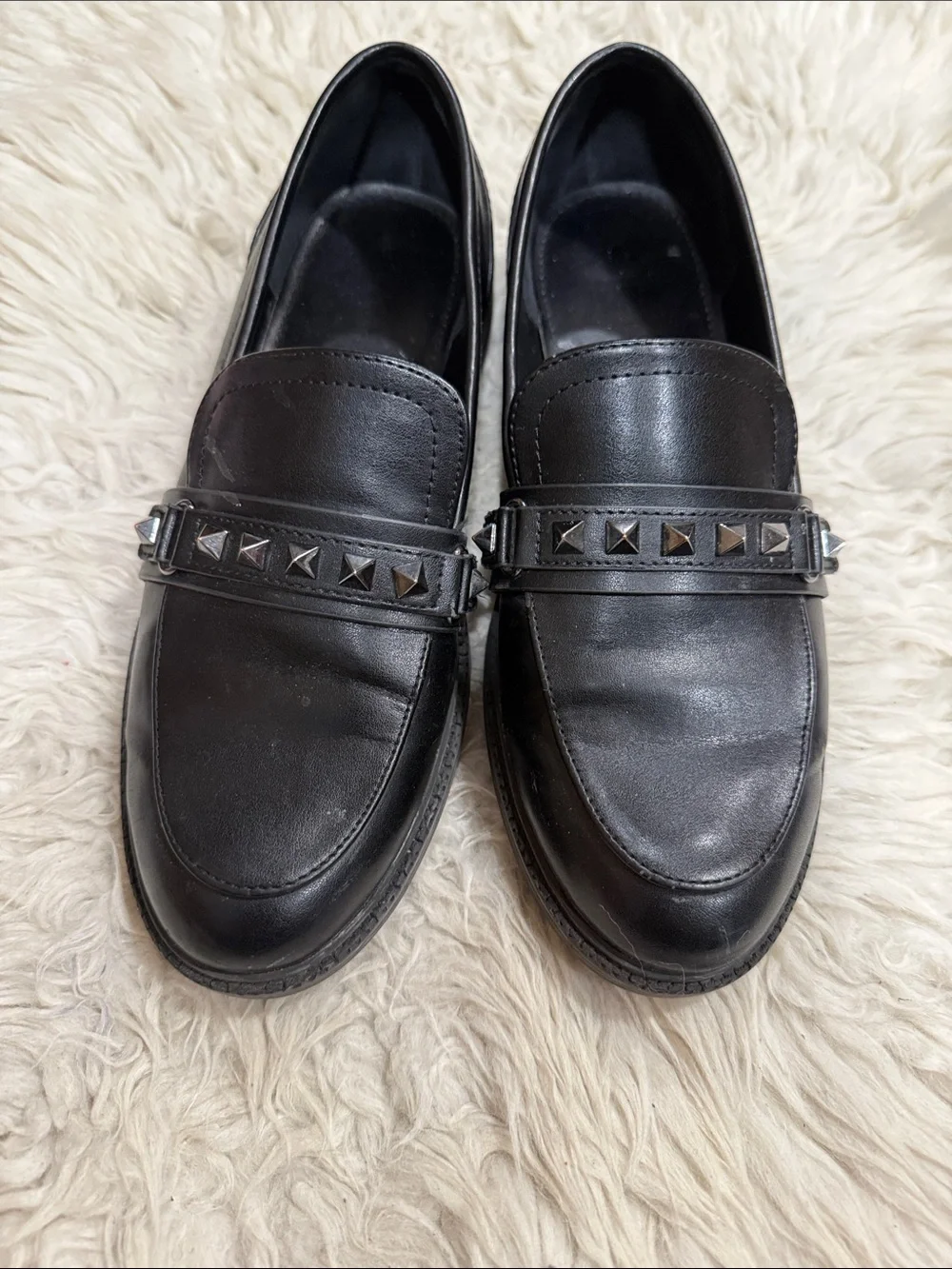 Marc Fisher - Cancia‎ Black Studded Loafers Women’s Size 8M